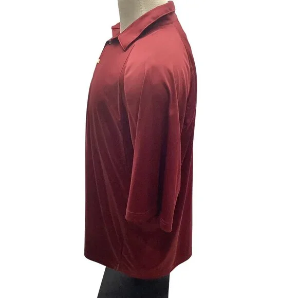 Greg Norman ML75 Mens Polo Shirt XXL in Burgundy Red - Picture 4 of 6